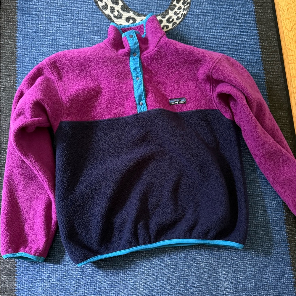 EUC!! 90s Patagonia Snap T Pullover Fleece Girls size 7/8